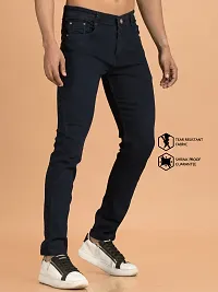 Elegant Denim Solid Jeans For Men And Boys-thumb2