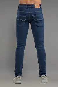 Comfortable Blue Denim Mid-Rise Jeans For Men-thumb1