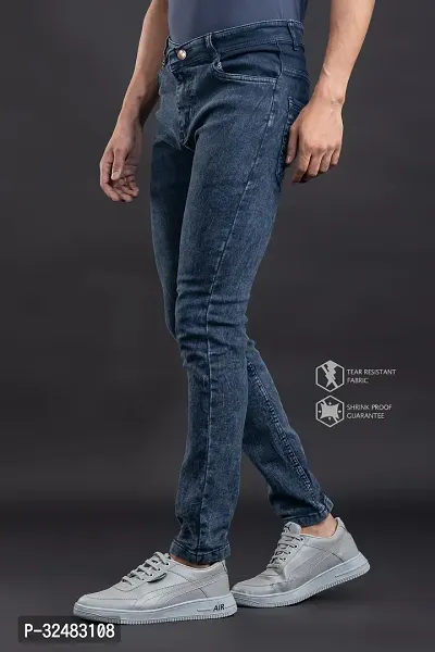 Elegant Denim Solid Jeans For Men And Boys-thumb4