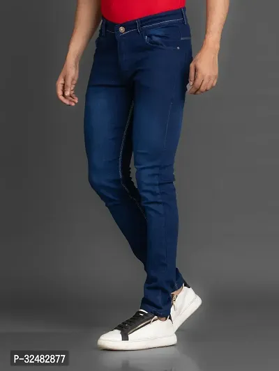 Elegant Denim Solid Jeans For Men And Boys-thumb4