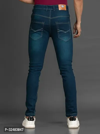 Elegant Denim Solid Jeans For Men And Boys-thumb2