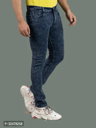 Comfortable Grey Denim Mid-Rise Jeans For Men-thumb3