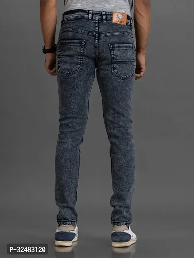 Elegant Denim Solid Jeans For Men And Boys-thumb2