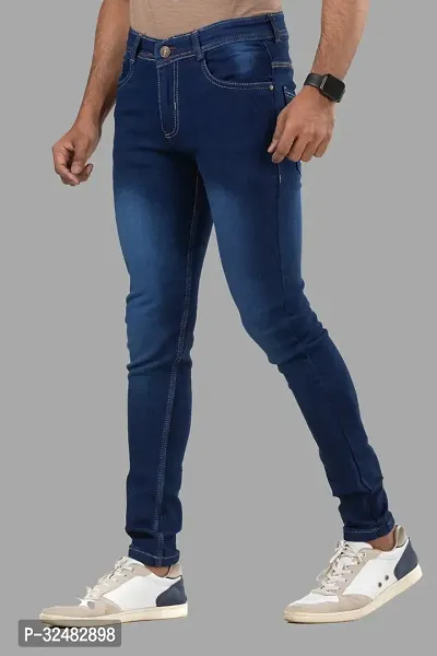 Elegant Denim Solid Jeans For Men And Boys-thumb4