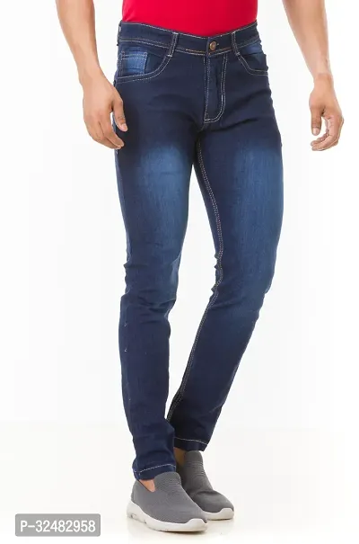 Elegant Denim Solid Jeans For Men And Boys-thumb3