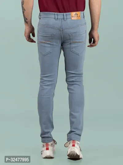 Comfortable Grey Denim Mid-Rise Jeans For Men-thumb2