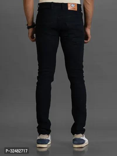 Elegant Denim Solid Jeans For Men And Boys-thumb2