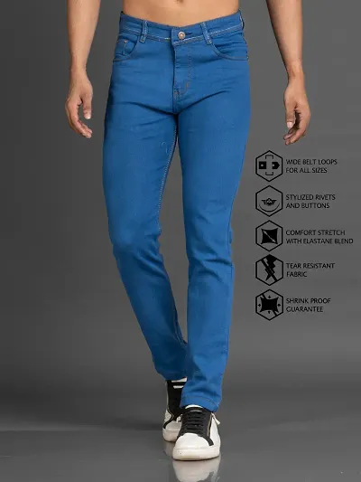 Stylish Denim Mid-Rise Jeans 