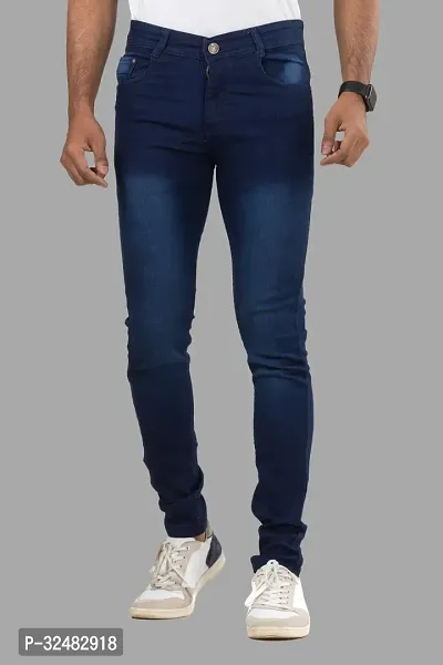 Elegant Denim Solid Jeans For Men And Boys