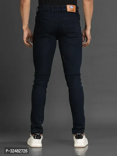 Elegant Denim Solid Jeans For Men And Boys-thumb2