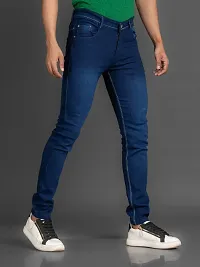 Elegant Denim Solid Jeans For Men And Boys-thumb2