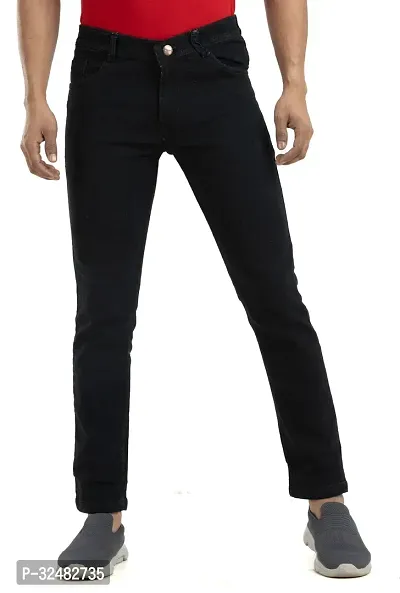 Elegant Denim Solid Jeans For Men And Boys-thumb0