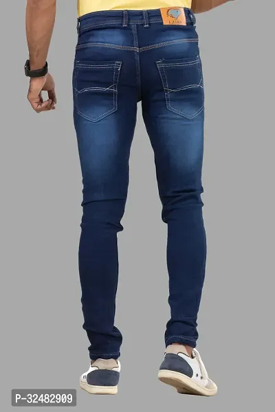 Elegant Denim Solid Jeans For Men And Boys-thumb2