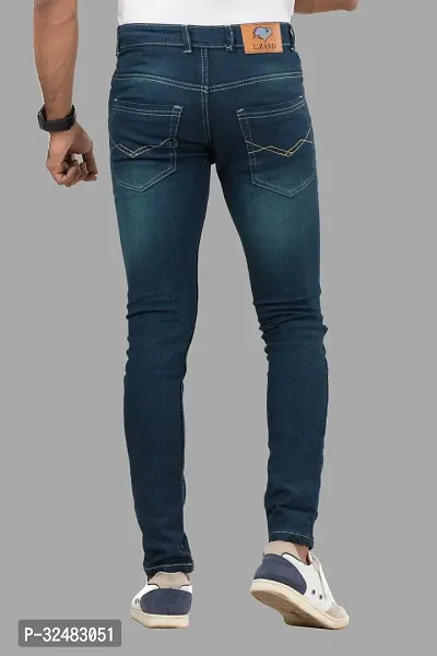 Elegant Denim Solid Jeans For Men And Boys-thumb2