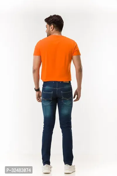 Elegant Denim Solid Jeans For Men And Boys-thumb2