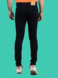 Comfortable Black Denim Mid-Rise Jeans For Men-thumb1