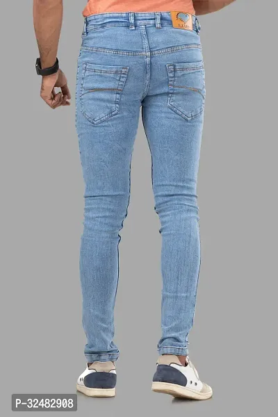 Elegant Denim Solid Jeans For Men And Boys-thumb2