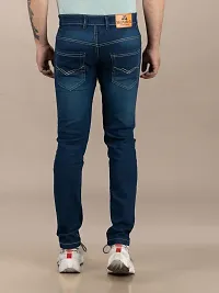 Comfortable Blue Denim Mid-Rise Jeans For Men-thumb1