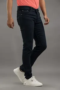 Comfortable Black Denim Mid-Rise Jeans For Men-thumb2