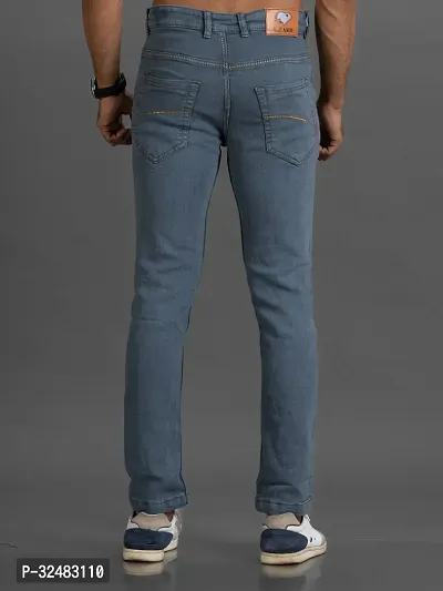 Elegant Denim Solid Jeans For Men And Boys-thumb2