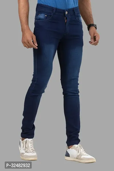 Elegant Denim Solid Jeans For Men And Boys-thumb3