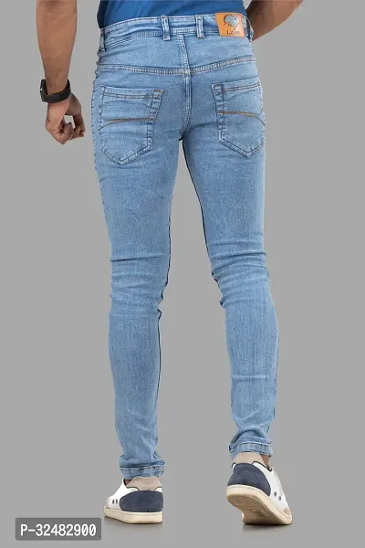 Elegant Denim Solid Jeans For Men And Boys-thumb2