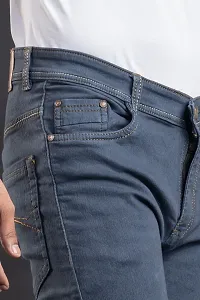 Elegant Denim Solid Jeans For Men And Boys-thumb3