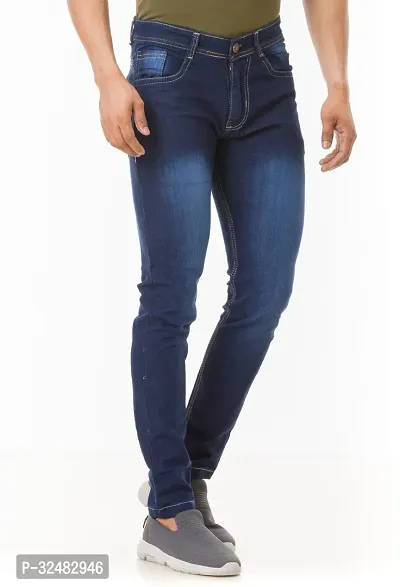 Elegant Denim Solid Jeans For Men And Boys-thumb3