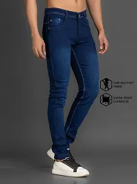 Elegant Denim Solid Jeans For Men And Boys-thumb2