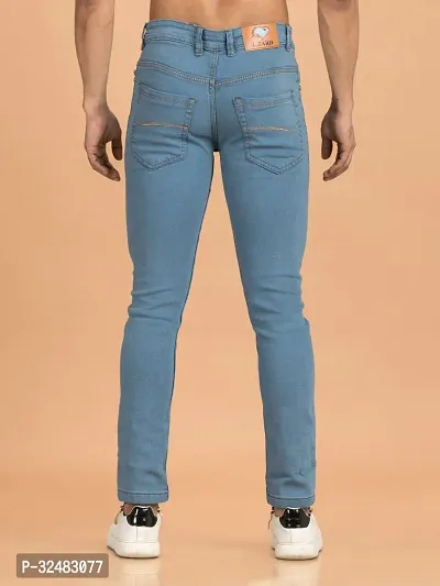 Elegant Denim Solid Jeans For Men And Boys-thumb2