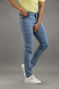 Comfortable Blue Denim Mid-Rise Jeans For Men-thumb2