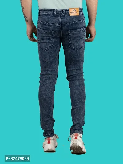 Comfortable Grey Denim Mid-Rise Jeans For Men-thumb2