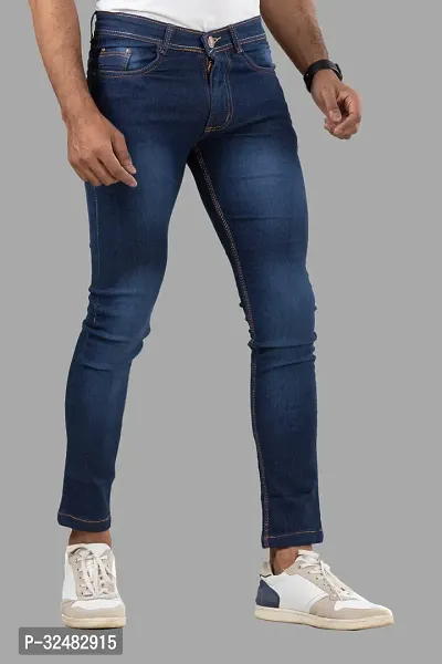 Elegant Denim Solid Jeans For Men And Boys-thumb3