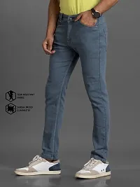 Elegant Denim Solid Jeans For Men And Boys-thumb3