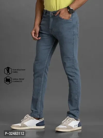 Elegant Denim Solid Jeans For Men And Boys-thumb4