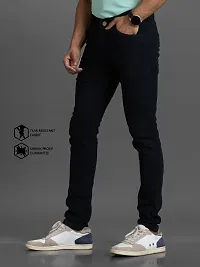 Elegant Denim Solid Jeans For Men And Boys-thumb3