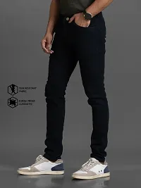 Elegant Denim Solid Jeans For Men And Boys-thumb3