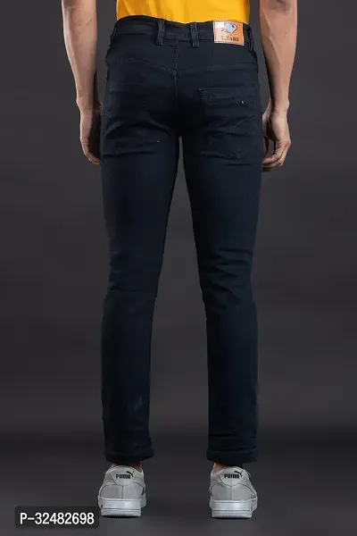 Elegant Denim Solid Jeans For Men And Boys-thumb2