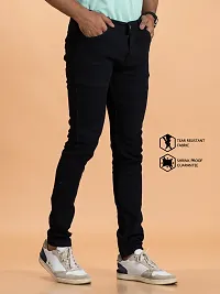 Elegant Denim Solid Jeans For Men And Boys-thumb2