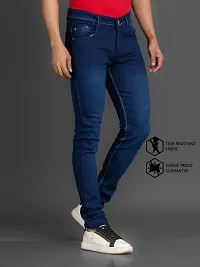 Elegant Denim Solid Jeans For Men And Boys-thumb2