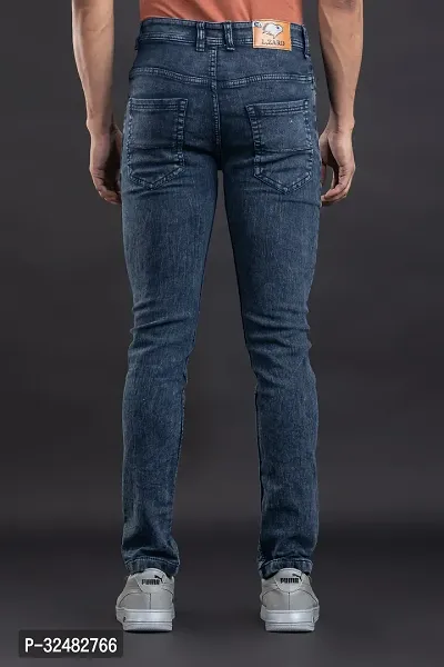 Elegant Denim Solid Jeans For Men And Boys-thumb2