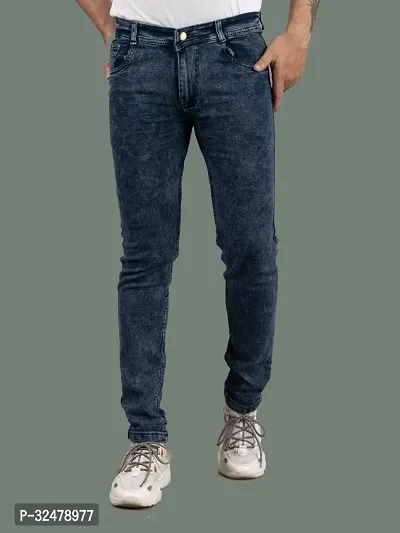 Comfortable Grey Denim Mid-Rise Jeans For Men-thumb4