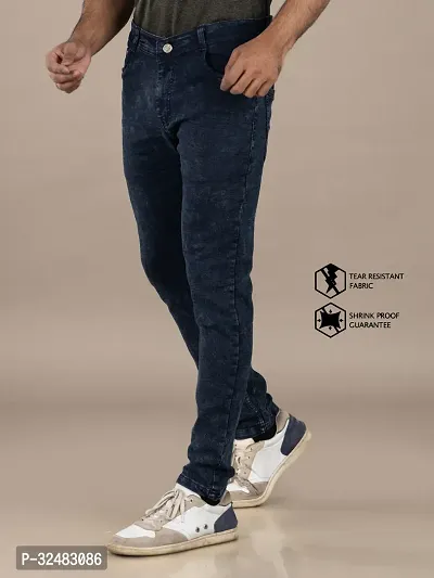 Elegant Denim Solid Jeans For Men And Boys-thumb4