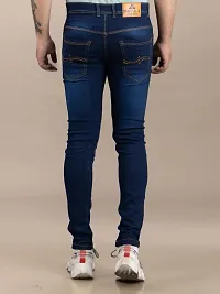 Comfortable Blue Denim Mid-Rise Jeans For Men-thumb1