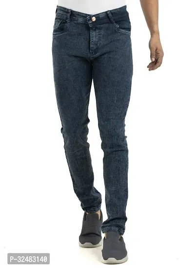 Elegant Denim Solid Jeans For Men And Boys