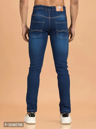 Elegant Denim Solid Jeans For Men And Boys-thumb2