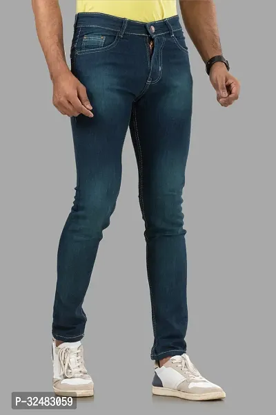 Elegant Denim Solid Jeans For Men And Boys-thumb3