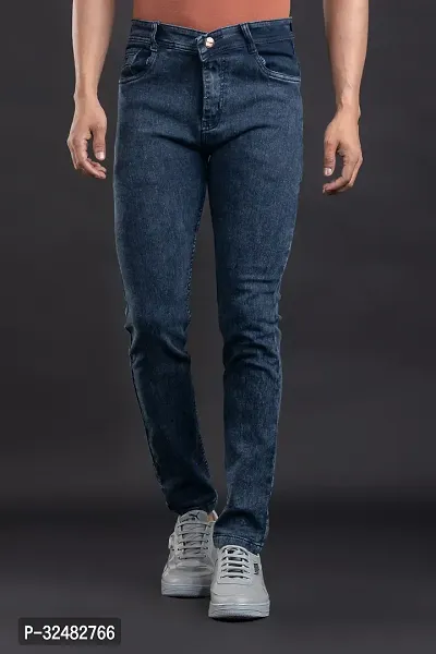 Elegant Denim Solid Jeans For Men And Boys