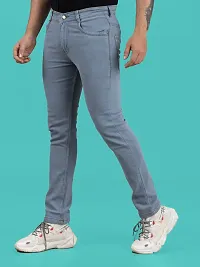 Comfortable Grey Denim Mid-Rise Jeans For Men-thumb3