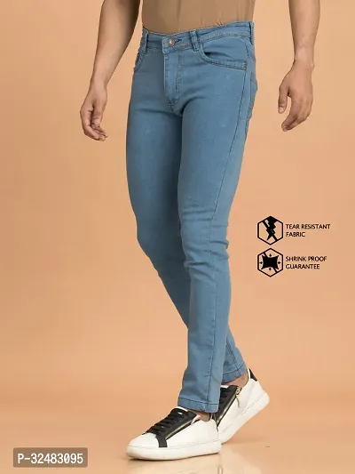 Elegant Denim Solid Jeans For Men And Boys-thumb4